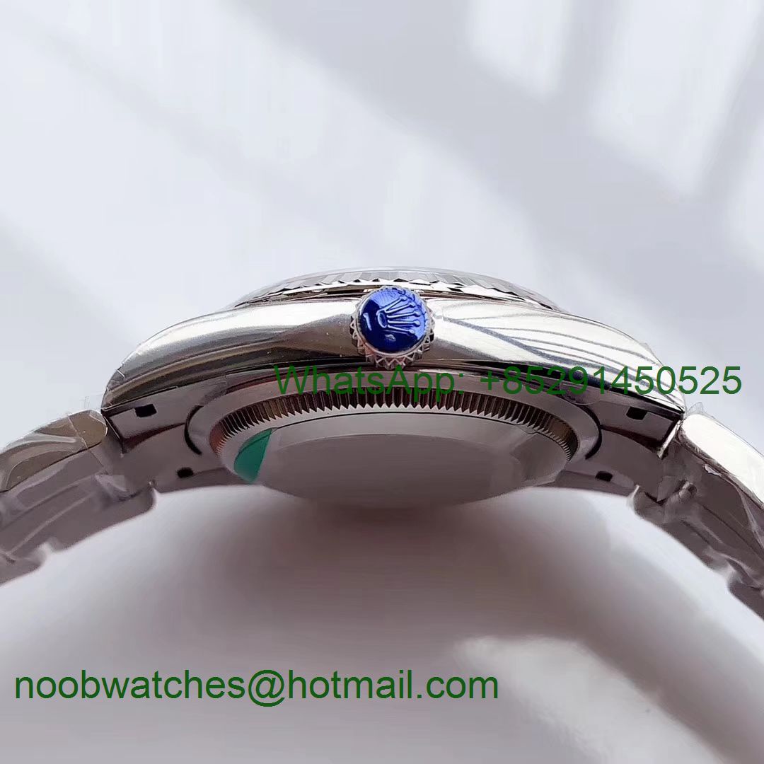 Replica Rolex DateJust 36 SS 126234 EWF 1:1 Best Edition Black Diamond Dial Roman Markers Oyster Bracelet A3235