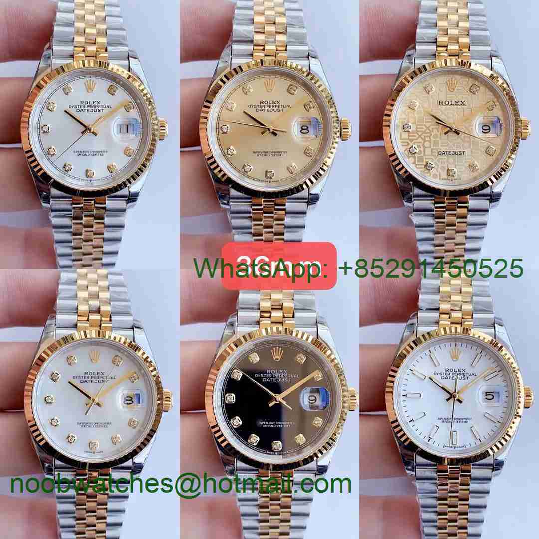 Replica Rolex DateJust 36 SS 126234 EWF 1:1 Best Edition A3235