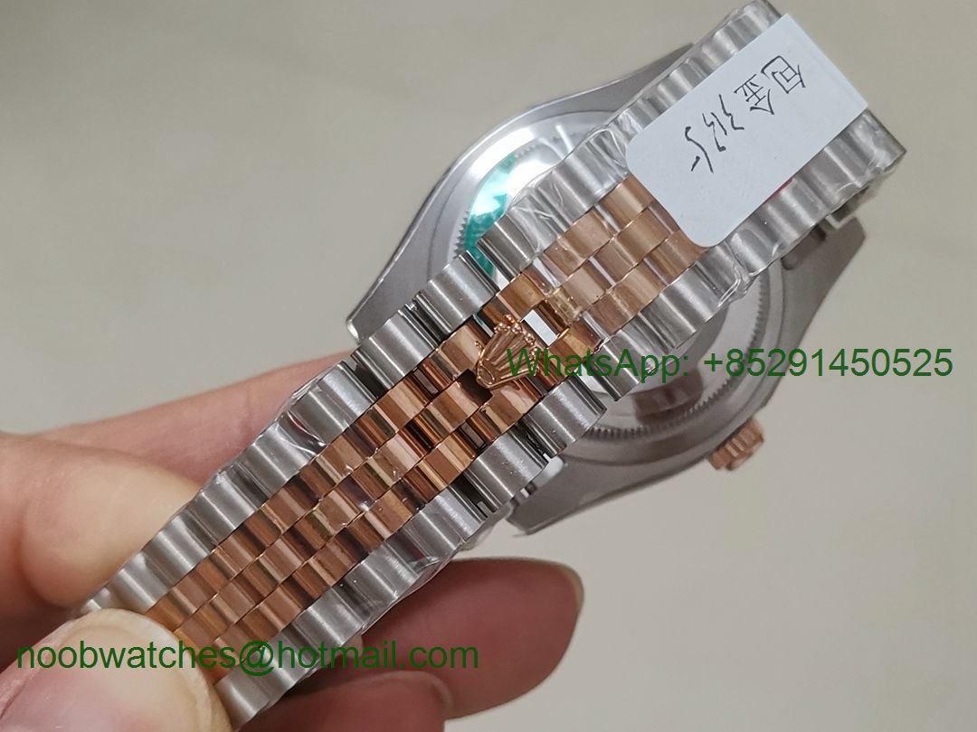 Replica Rolex DateJust 36mm 2tone 18kt Rose Gold Wrapped 116233 GMF 1:1 Best White Dial Roman Markers A2836