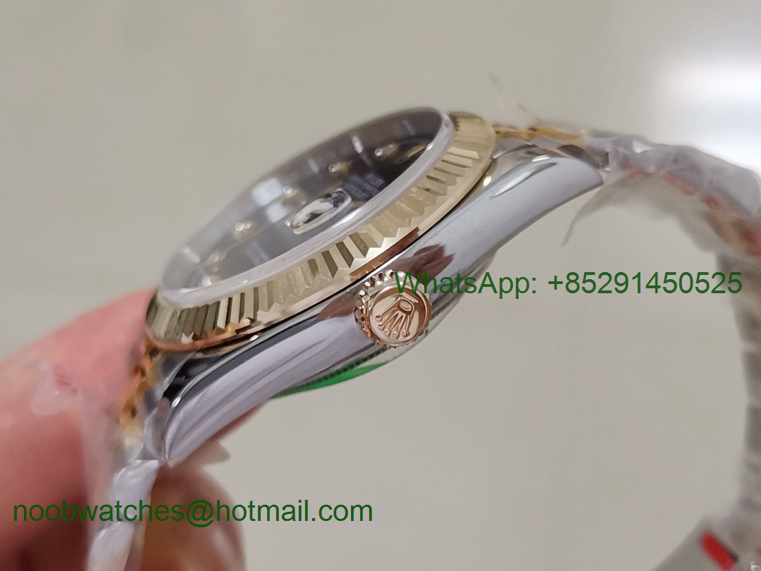 Replica Rolex DateJust 36mm 2tone 18kt Yellow Gold 116233 GMF 1:1 Best Black Dial Diamond Markers A2836