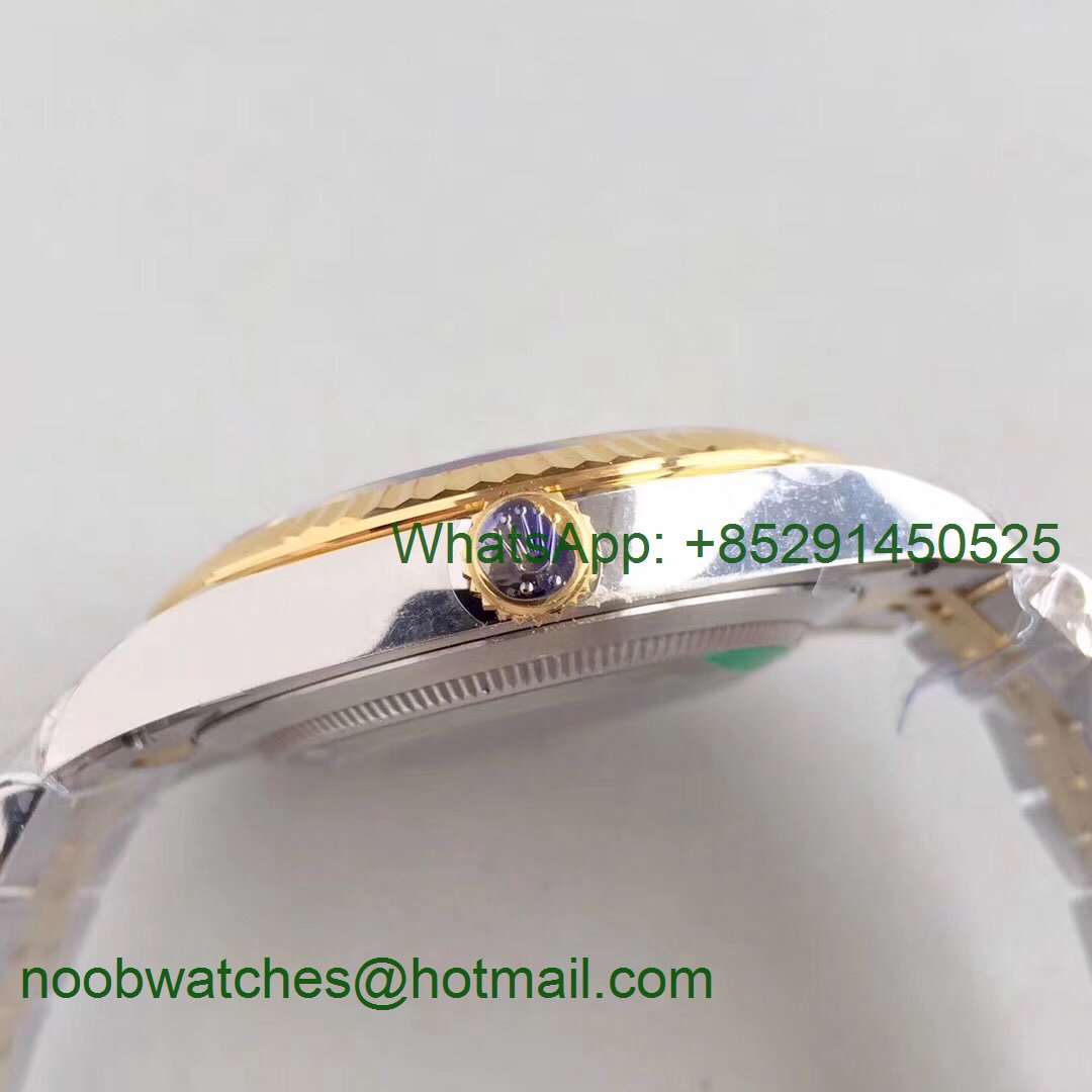 Replica Rolex DateJust 41mm 126333 904L 2tone Yellow Gold/Steel GMF 1:1 Best Black Diamond Dial A2836