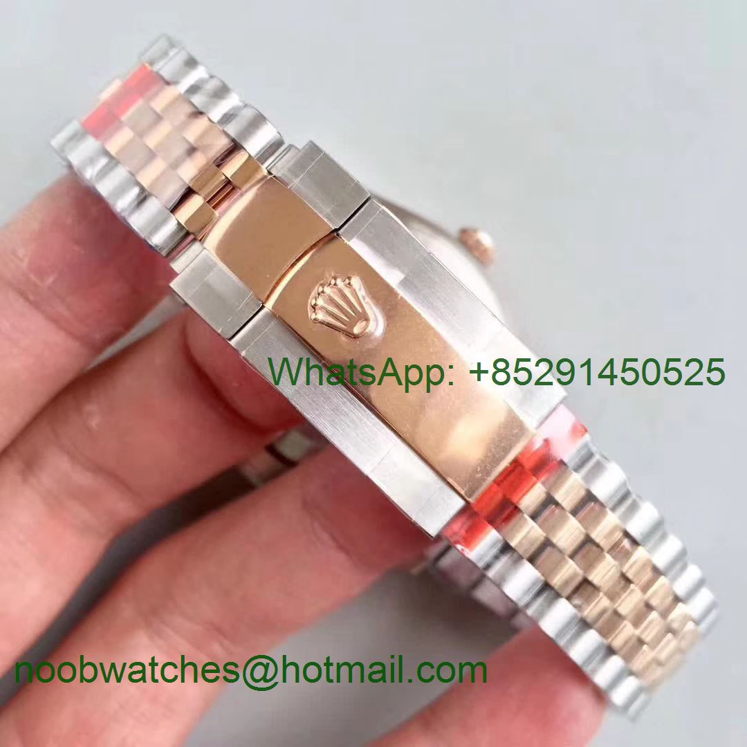 Replica Rolex DateJust 41mm 126333 904L 2tone Rose Gold/Steel GMF 1:1 Best Brown Dial Julibee Bracelet A2836