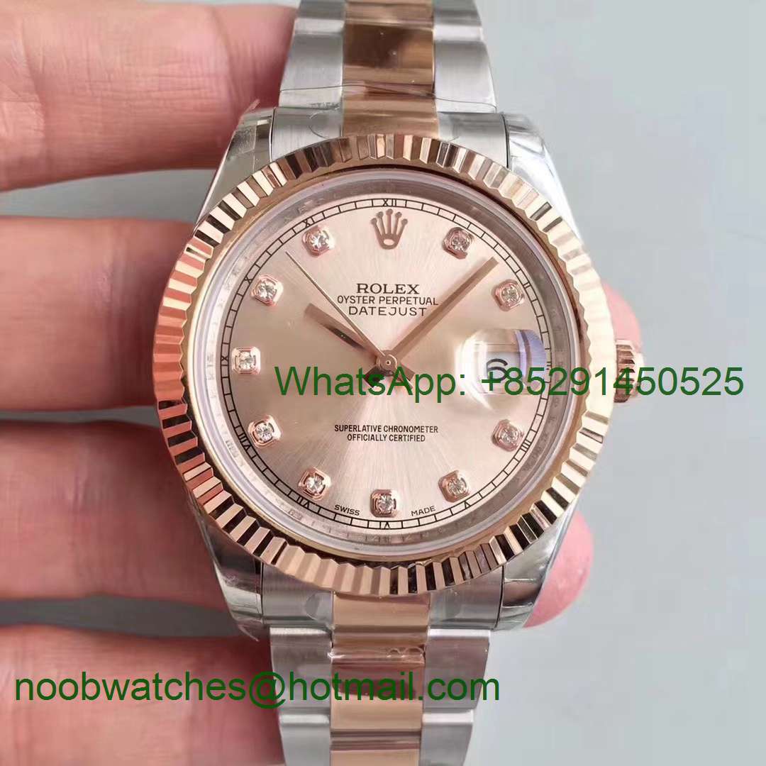 Replica Rolex DateJust 41mm 126333 904L 2tone Rose Gold/Steel GMF 1:1 Best Edition Oyster Bracelet A2836