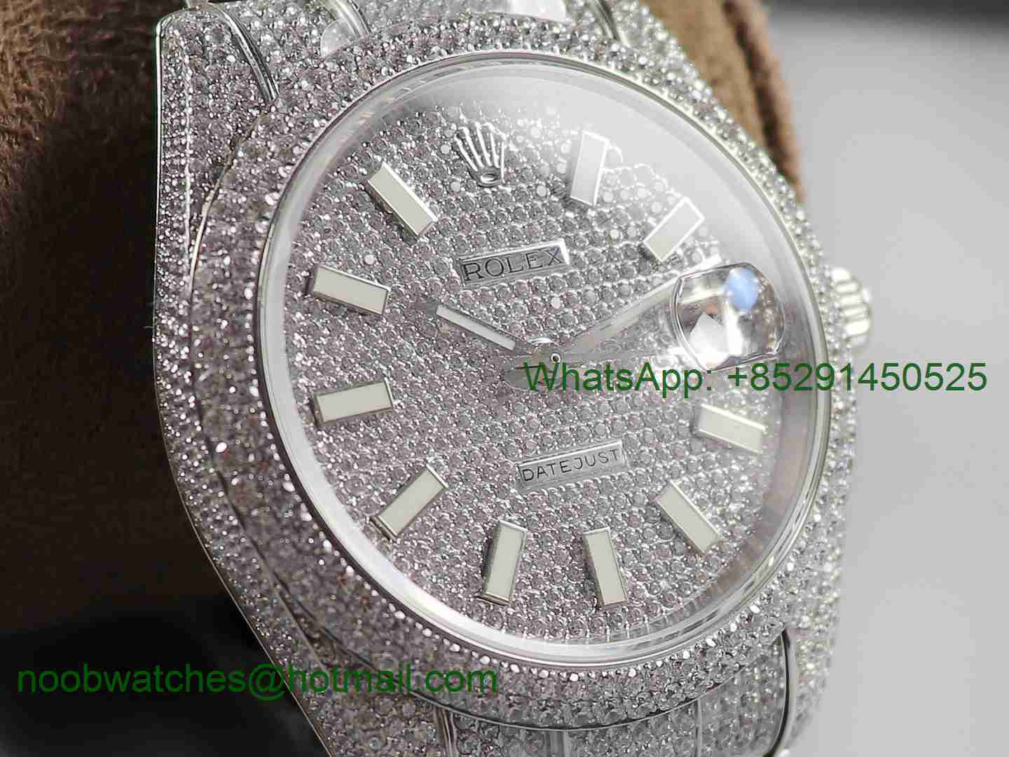 Replica Rolex Datejust 41mm 126334 SF 904L Full Diamond Ice Out A2824