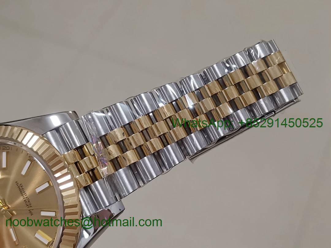 Replica Rolex DateJust 41mm 126333 Yellow Gold/Steel 904L ARF 1:1 Best Gold Dial Oyster Bracelet A2824