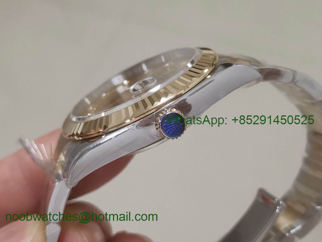 Replica Rolex DateJust 41mm 126333 Yellow Gold/Steel 904L ARF 1:1 Best Gold Diamond Dial Oyster Bracelet A2824