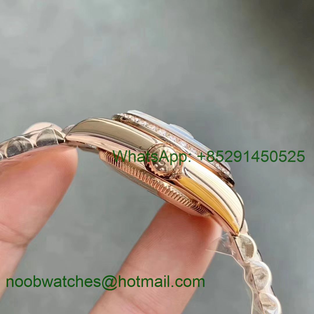 Replica Rolex Datejust 28MM 279135RBR Ladies WF Rose Gold Diamond Bezel Swiss ETA 2671 Watch