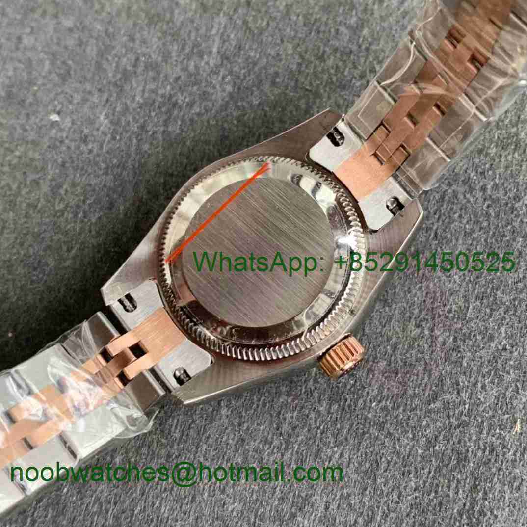 Replica Rolex Datejust 28MM 279383RBR Ladies WF Rose Gold/Steel Diamond Bezel Brown Dial Swiss ETA 2671 Watch