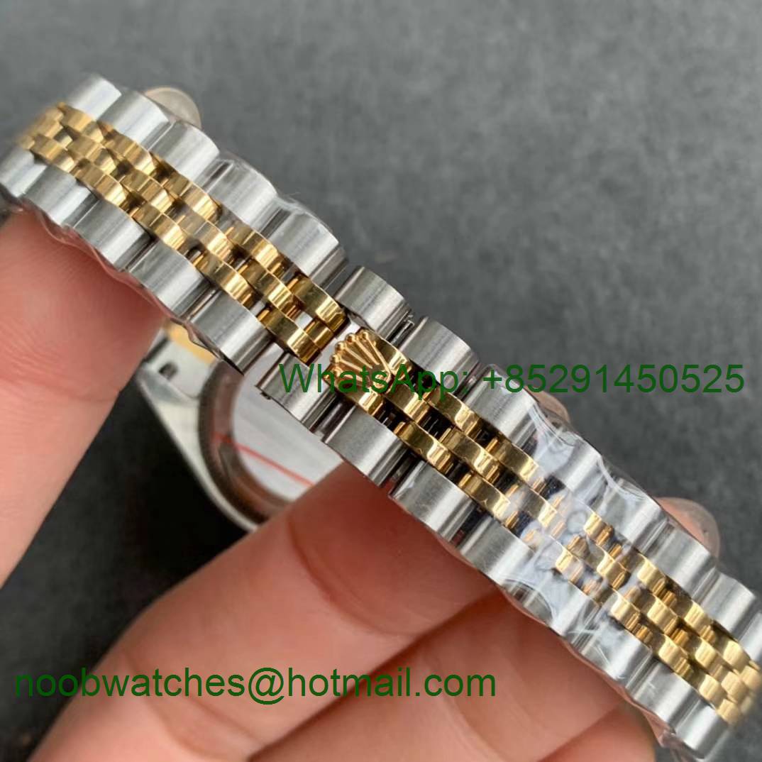 Replica Rolex Datejust 28MM 279383RBR Ladies WF Yellow Gold/Steel Green Dial Swiss ETA 2671 Watch
