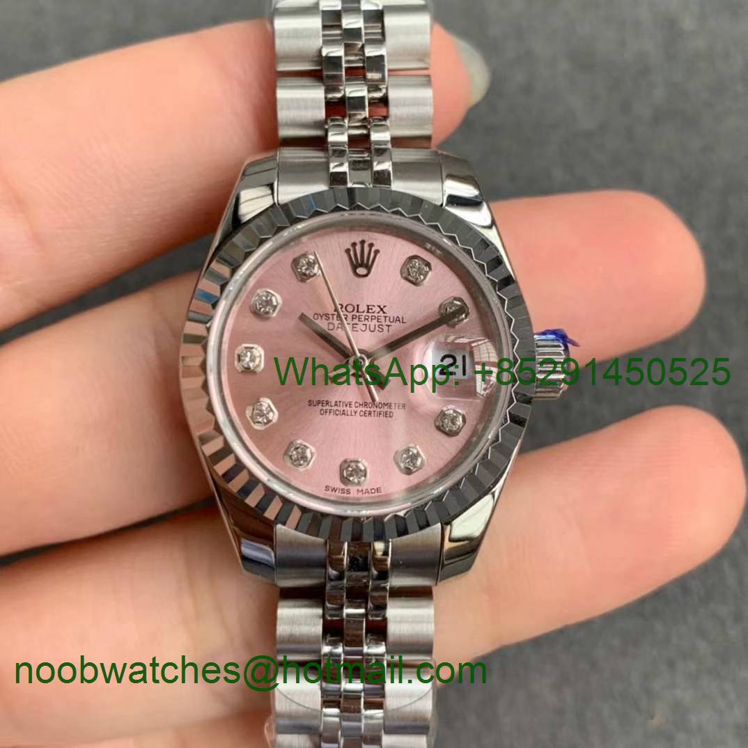 Replica Rolex Datejust 28MM 279383RBR Ladies WF Pink Dial Swiss ETA 2671 Watch