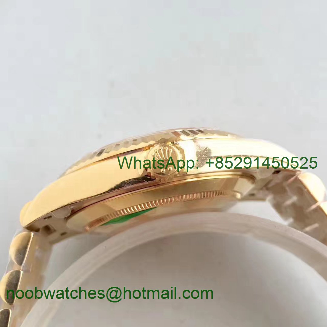 Replica Rolex Day-Date 40 228238 Yellow GOLD Noob 1:1 Best Edition YG Roman Dial YG President Bracelet A3255
