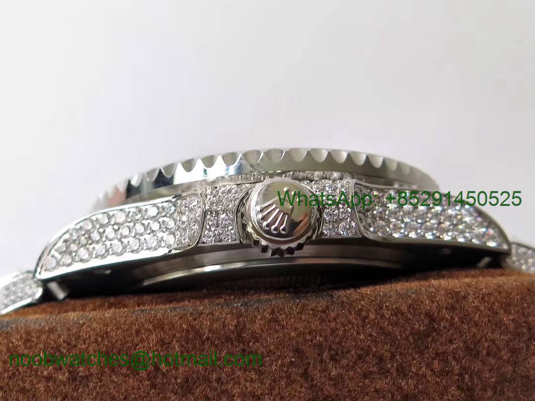 Replica Rolex GMT Master II 116769 BRIL Full Diamonds Watch TWF Best Edition A2836