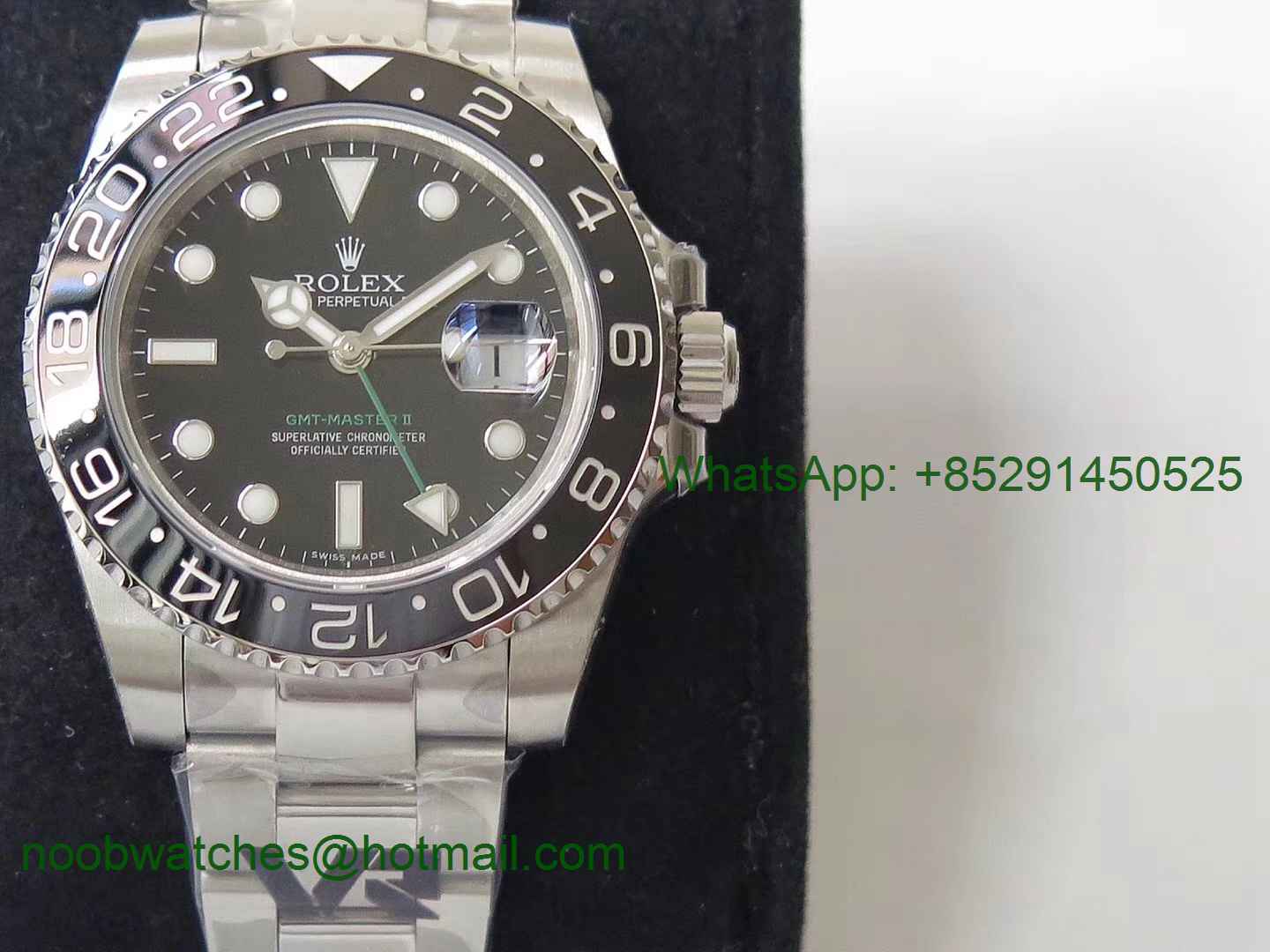 Replica Rolex GMT-Master II 116710 LN Black Ceramic 904L Steel VRF 1:1 Best Edition SA3186 CHS