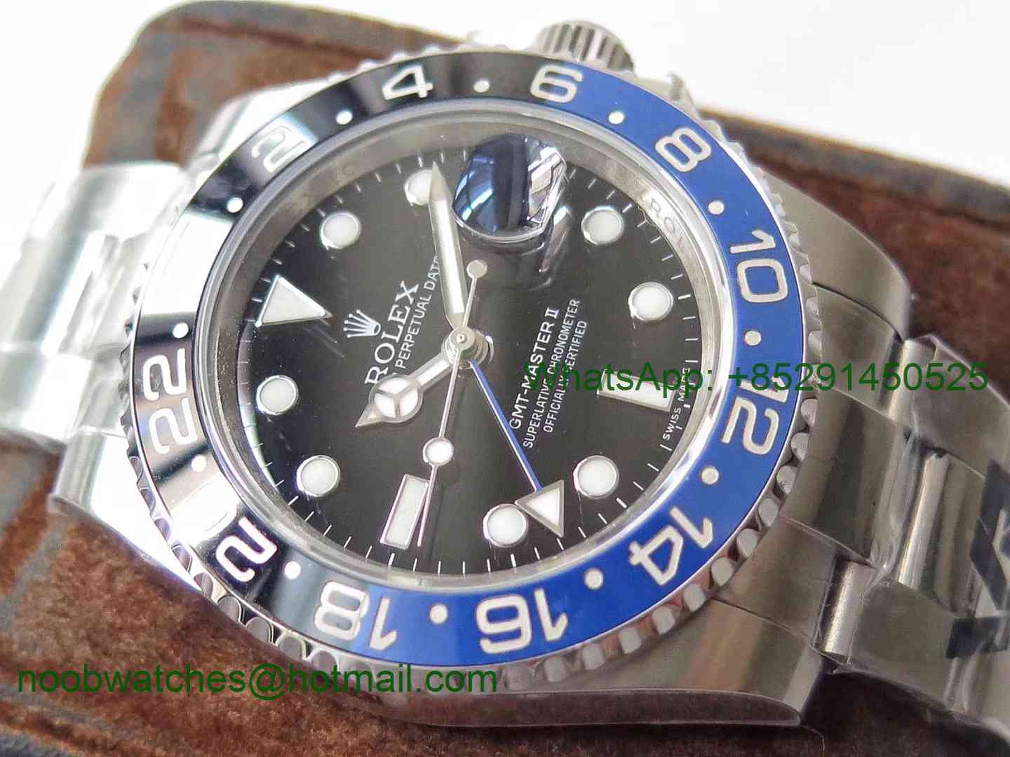 Replica Rolex GMT-Master II 116710 BLNR Batman Black/Blue Ceramic 904L Steel VRF 1:1 Best SA3186 CHS