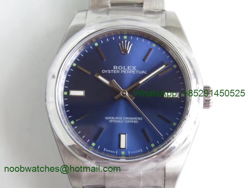 Replica Rolex Oyster Perpetual 39mm 114300 ARF 1:1 Best Edition 904L SS Blue Dial SH3132