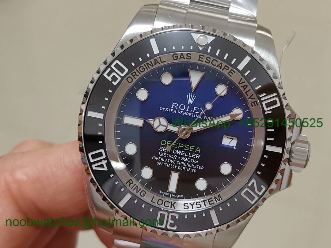 Replica Rolex Sea-Dweller 116660 Deepsea Blue James Cameron ARF 1:1 Best Edition 904L A2824 V3