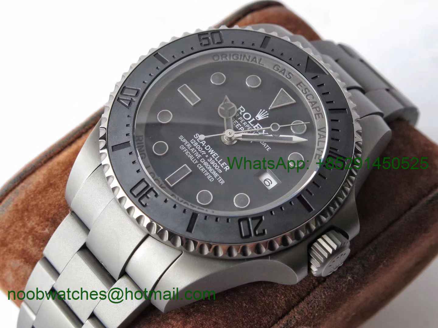 Replica Rolex Sea-Dweller Deepsea 116660 PVD VRF 1:1 Best Edition Black Dial on SS Bracelet A2836