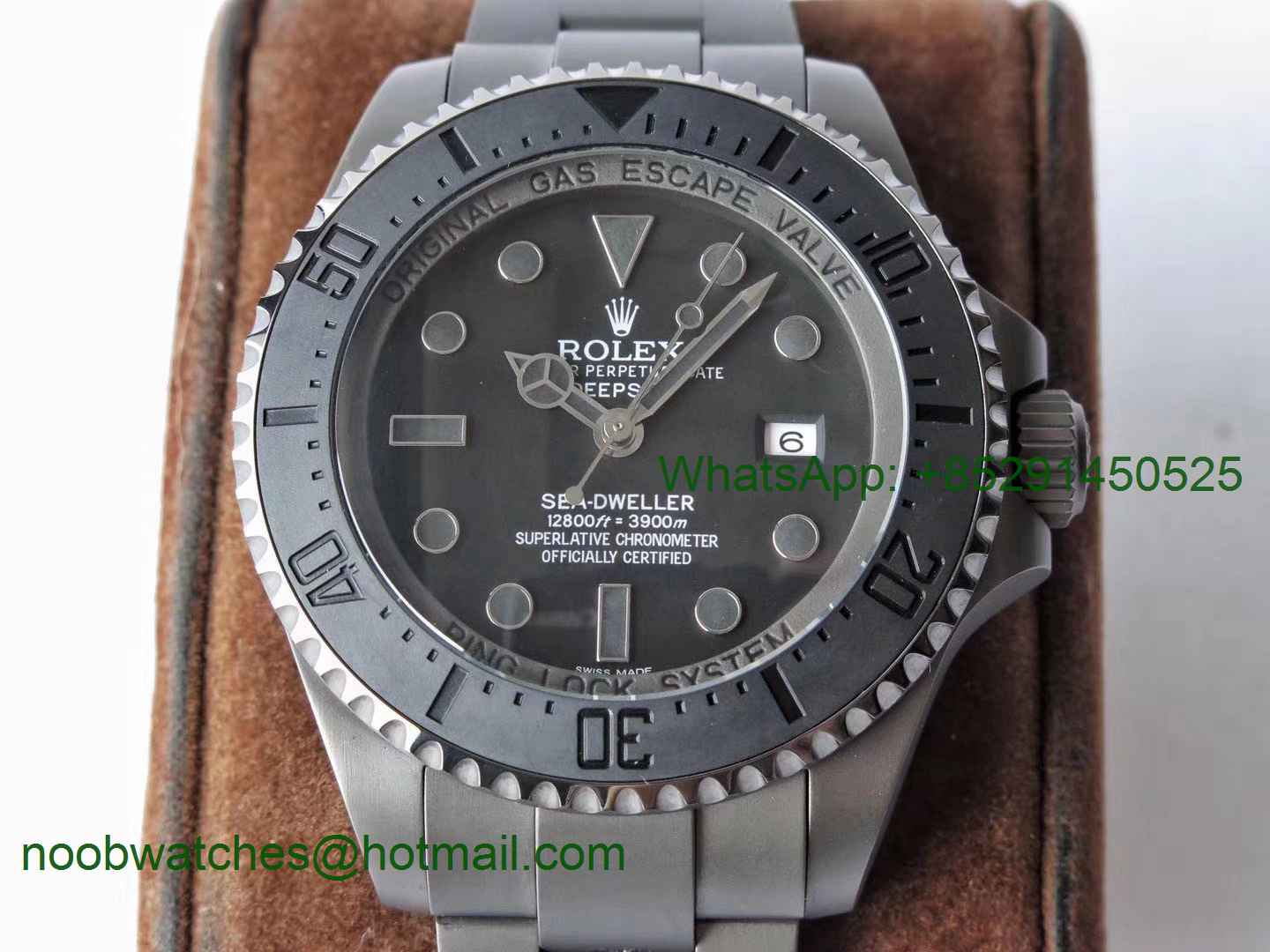 Replica Rolex Sea-Dweller Deepsea 116660 PVD VRF 1:1 Best Edition Black Dial on SS Bracelet A2836