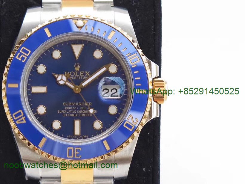 Replica Rolex Submariner 116613 LB VRF 1:1 Best Edition 18kt Yellow Gold Wrapped Blue Dial MAX Version