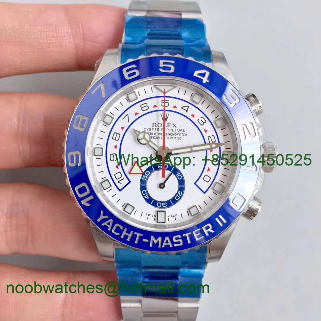 Replica Rolex YachtMaster II 2017 baselworld 116680 SS Blue Ceramic JF 1:1 Best Edition A7750