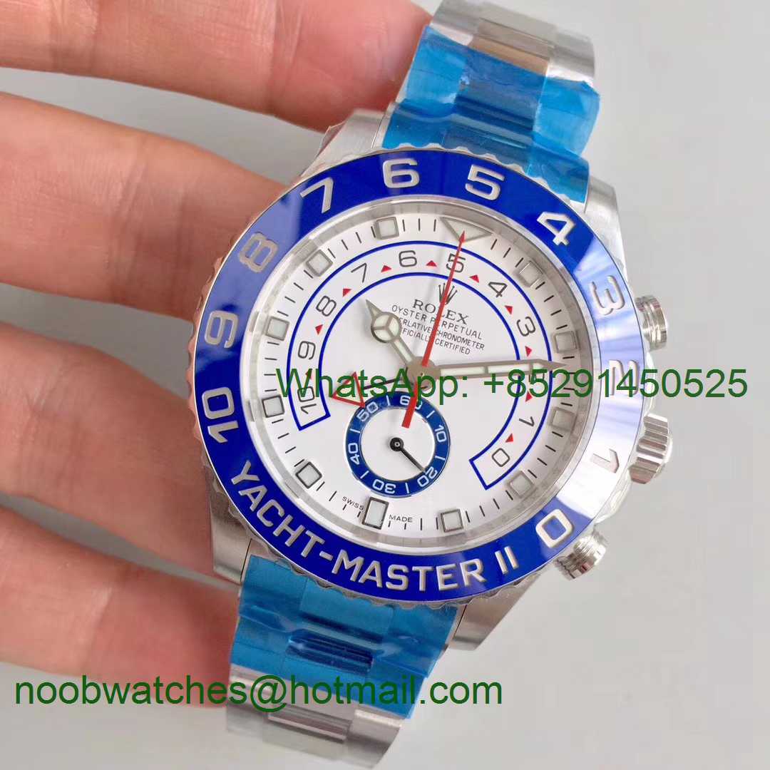 Replica Rolex YachtMaster II 2017 baselworld 116680 SS Blue Ceramic JF 1:1 Best Edition A7750