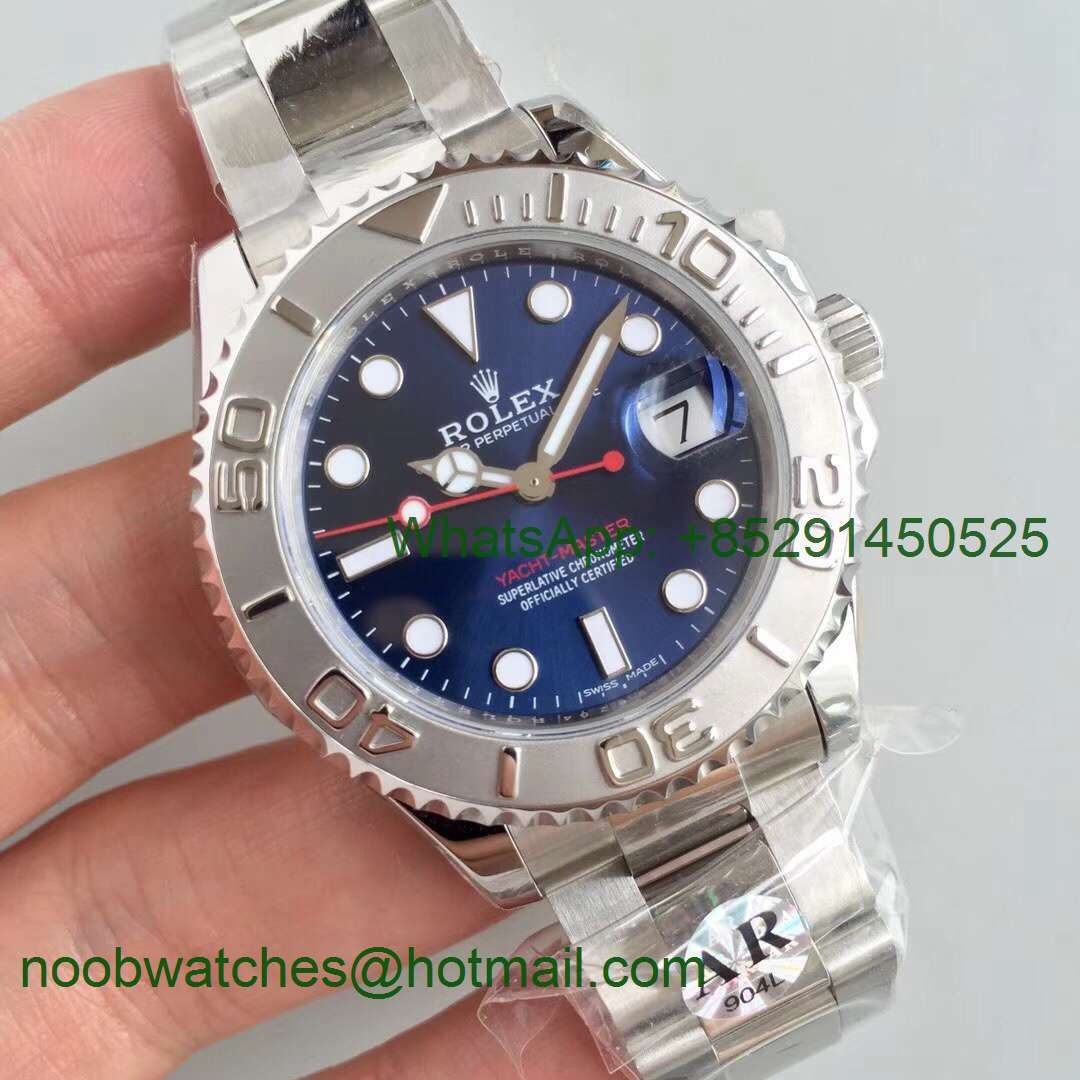 Replica Rolex Yacht-Master 37mm 268622 ARF 1:1 Best Edition Blue Dial 904L SS Case and Bracelet A2824