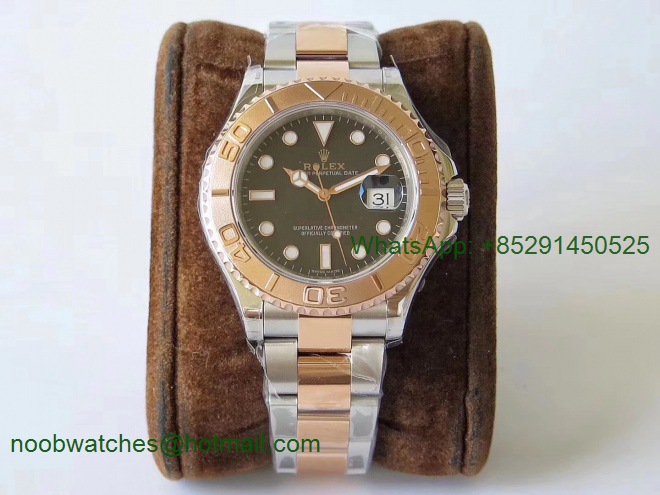 Replica Rolex Yacht-Master 126621 2tone Rose Gold GMF 1:1 Best Black Dial SS/RG Bracelet SA3235