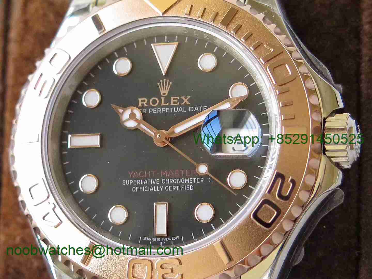 Replica Rolex Yacht-Master 126621 2tone Rose Gold GMF 1:1 Best Black Dial SS/RG Bracelet SA3235