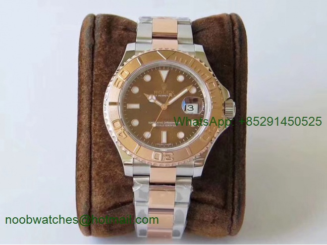 Replica Rolex Yacht-Master 126621 2tone Rose Gold GMF 1:1 Best Brown Dial SS/RG Bracelet SA3235