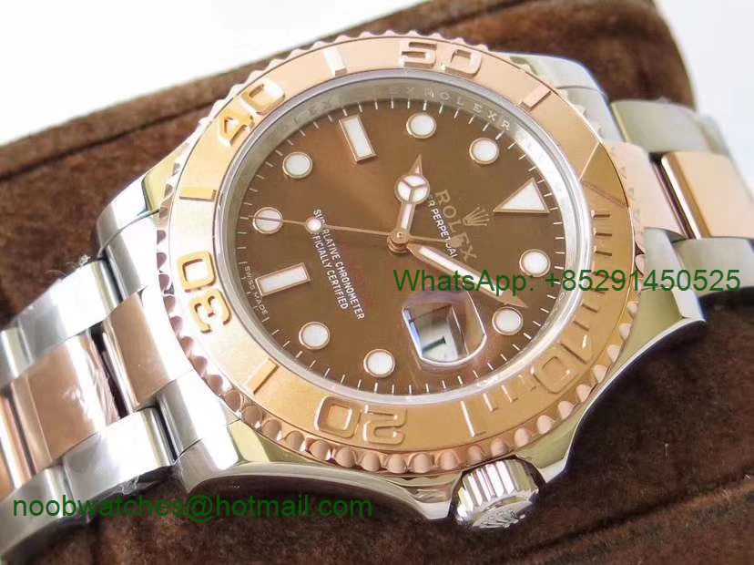 Replica Rolex Yacht-Master 126621 2tone Rose Gold GMF 1:1 Best Brown Dial SS/RG Bracelet SA3235