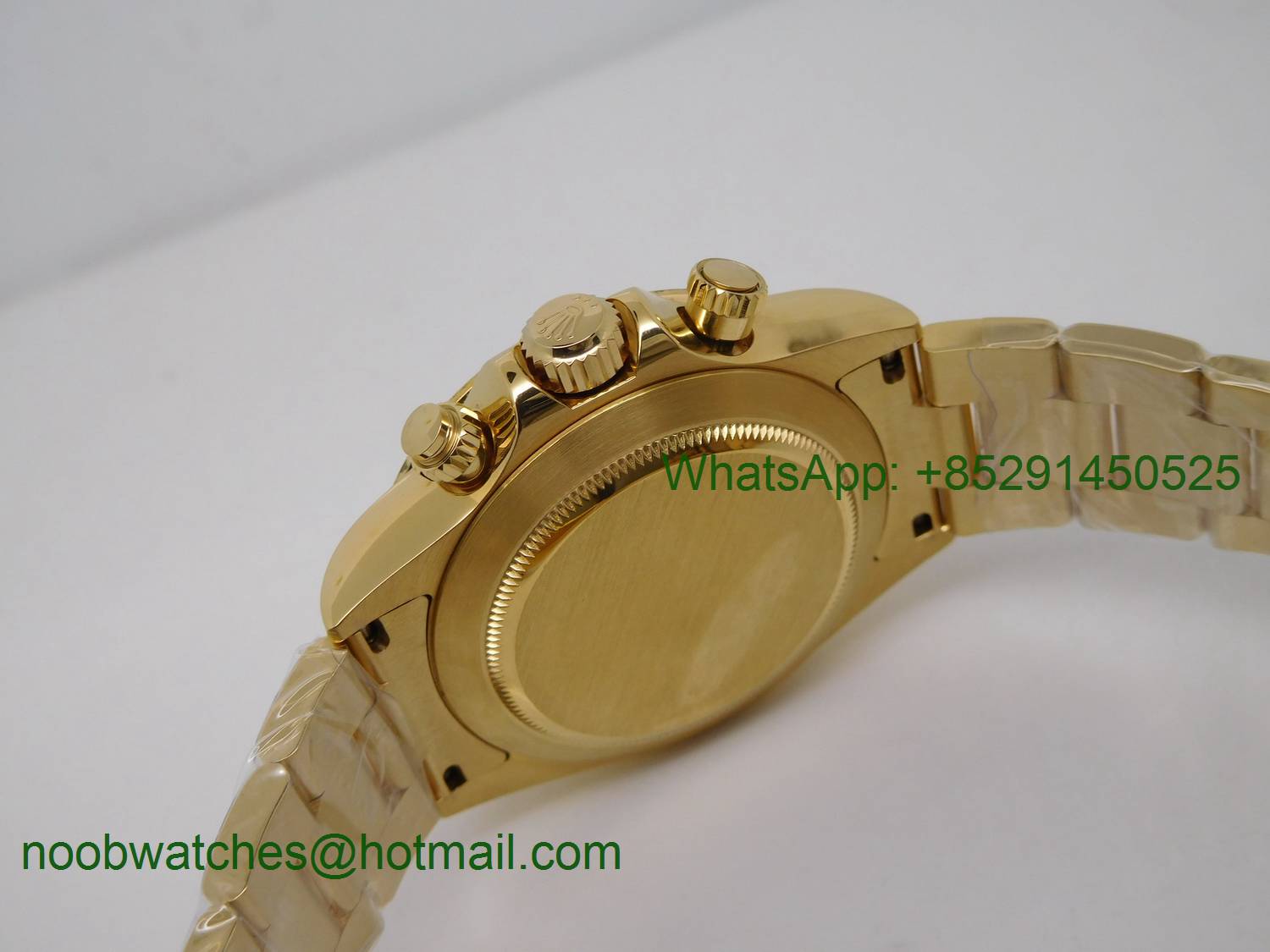 Replica Rolex Daytona ALL Yellow Gold Black Dial BP Factory 1:1 Version A7750 on Bracelet