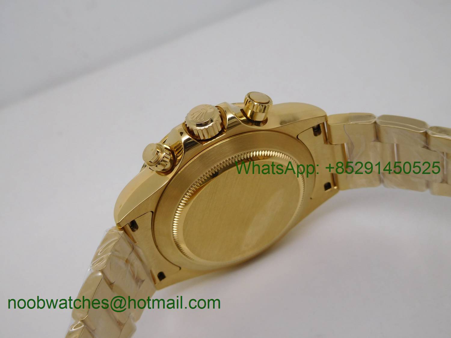 Replica Rolex Daytona ALL Yellow Gold White Dial BP Factory 1:1 Version A7750 on Bracelet