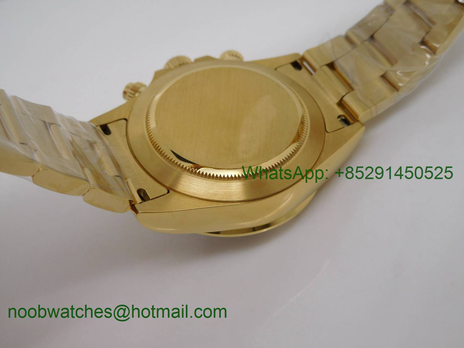 Replica Rolex Daytona ALL Yellow Gold White Dial BP Factory 1:1 Version A7750 on Bracelet