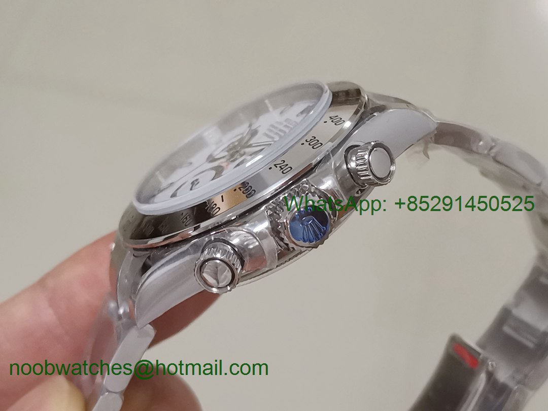 Replica Rolex Daytona Daytona 116520 BP Factory White Dial on SS Bracelet A7750