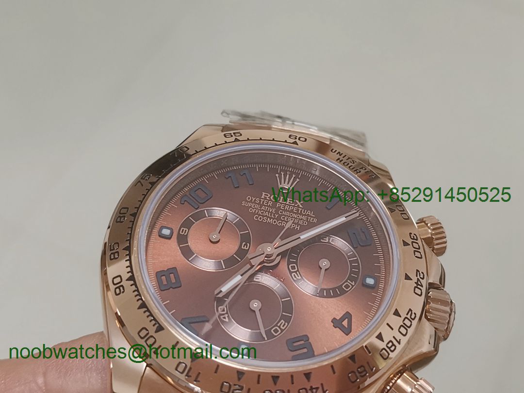 Replica Rolex Daytona Rose Gold Brown Dial BP Factory 1:1 Version A7750