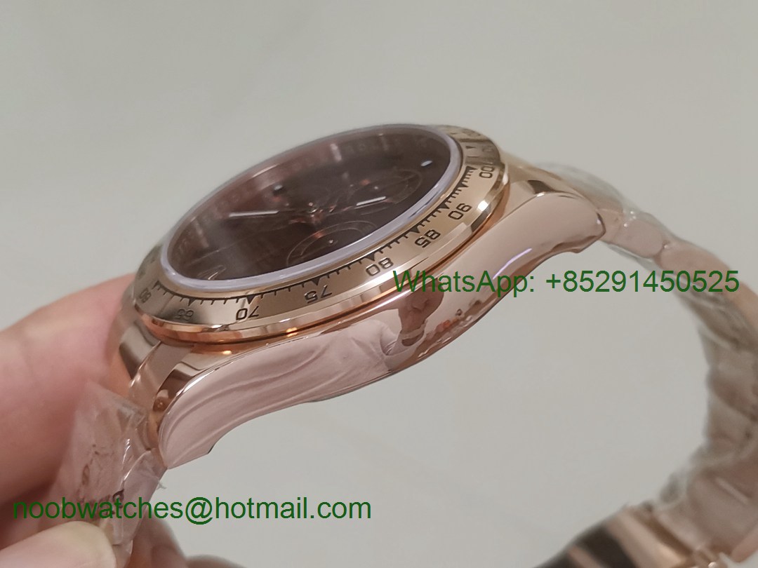 Replica Rolex Daytona Rose Gold Brown Dial BP Factory 1:1 Version A7750