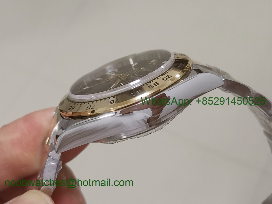 Replica Rolex Daytona 116523 2tone Steel/Yellow Gold Black Dial BP Factory 1:1 Best Version A7750