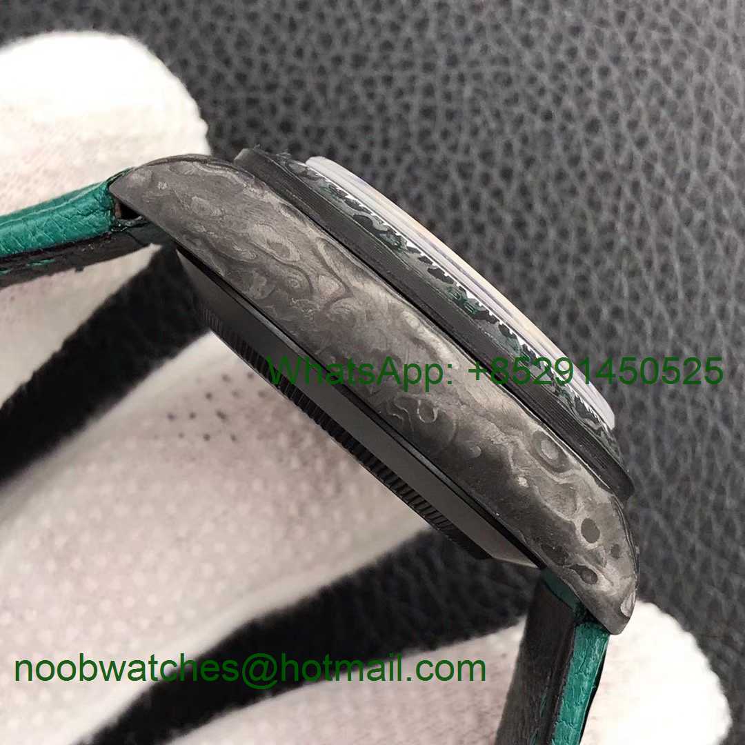 Replica Rolex Daytona DIW WWF Best Carbon Case and Bezel Black Dial Green Nylon Strap A7750