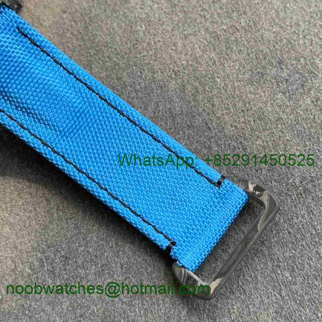 Replica Rolex Daytona WWF Best CRONUSART Carbon Case Blue Dial on Blue Nylon Strap A7750