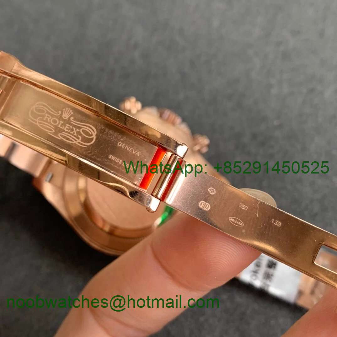 Replica ROLEX Daytona 116595RBOW Rose Gold Rainbow Crystal BLF Best Diamonds Dial A4130