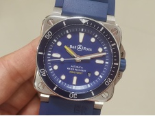 Replica Bell Ross BR03-92 Diver SS OXF 1:1 Best Edition Blue Dial MIYOTA 9015 (Free Leather)