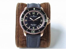 Replica Blancpain Fifty Fathoms Rose Gold Black ZF 1:1 Best Edition Black Dial A2836 (Free Extra Strap)