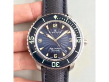 Replica Blancpain Fifty Fathoms SS Blue ZF 1:1 Limited Edition Blue Dial A2836 (Free Extra Strap)