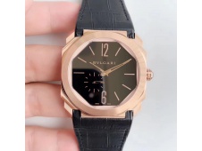 Replica Bvlgari Octo Finissimo Automatique Rose Gold OXF Best Edition Black Dial A138 Micro Rotor