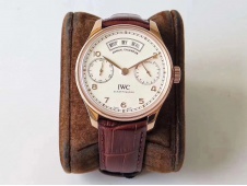 Replica IWC Portuguese Real Power Reserve Real Annual Calendar Rose GOLD IW5035 ZF 1:1 Best Edition White Dial A52850 V2