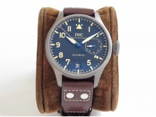 Replica IWC Big Pilot IW501004 Titanium ZF 1:1 Best Edition Black Dial on Brown Leather Strap A52110