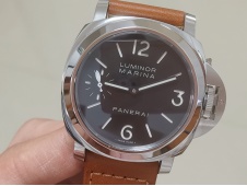 Replica Panerai PAM111 P Noob 1:1 Best Edition on Brown Leather Strap A6497 with Y-Incabloc V10