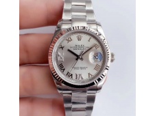 Replica Rolex DateJust 36 SS 126234 EWF 1:1 Best Edition Silver Dial Roman Markers Oyster Bracelet A3235