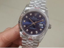 Replica Rolex DateJust 36 SS 126234 GMF 1:1 Best Edition 904L Steel Blue Dial Diamond Markers Jubilee Bracelet A2824