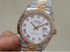 Replica Rolex DateJust 36mm 2tone 18kt Yellow Gold Wrap116233 GMF 1:1 Best White Dial Roman Markers A2836